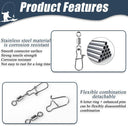 Sea Fishing Snap Hooks Durable Stainless Steel Connector Set