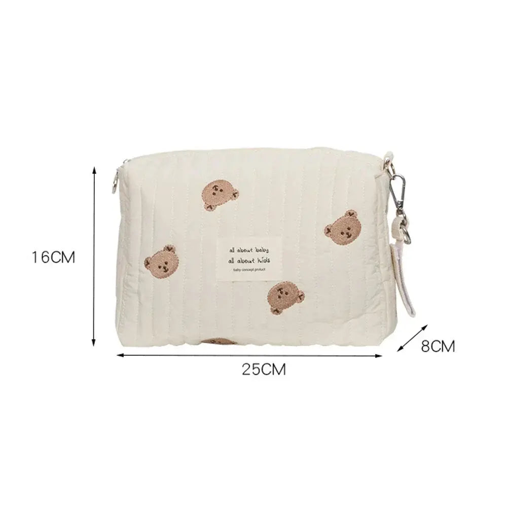 New Mommy Bag Cute Print Embroidery Zipper Diaper Bag