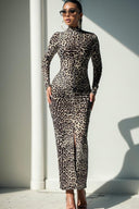 Leopard Print Dress Chic Waist-Trim Fashion Statement