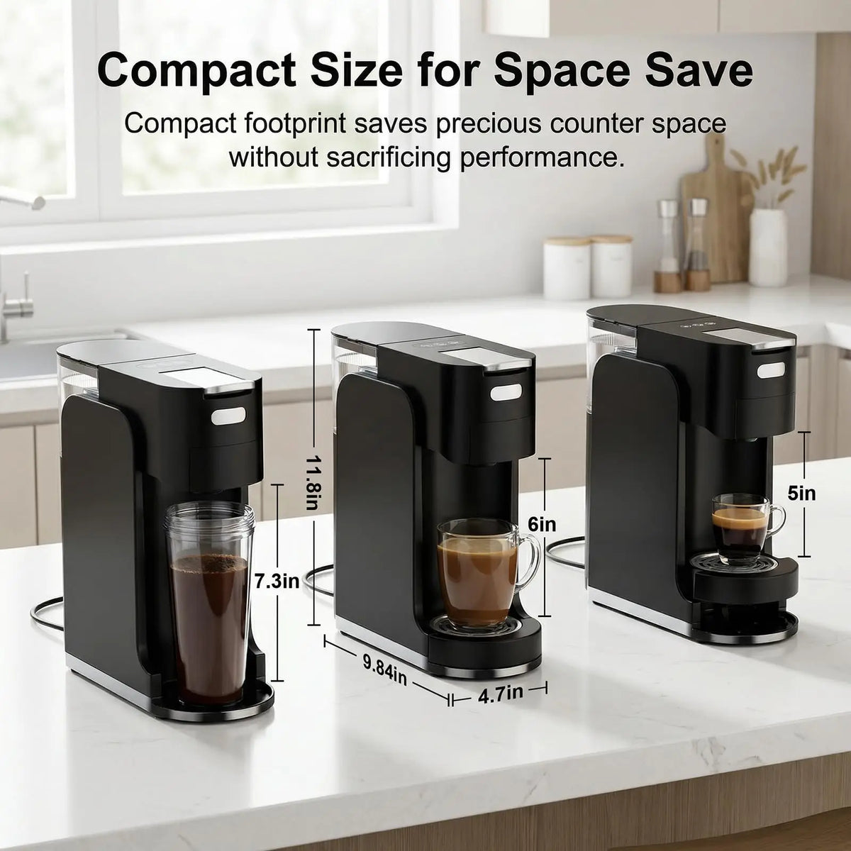 Single Serve Coffee Machine, Hot and Iced Coffee Maker — product view 8