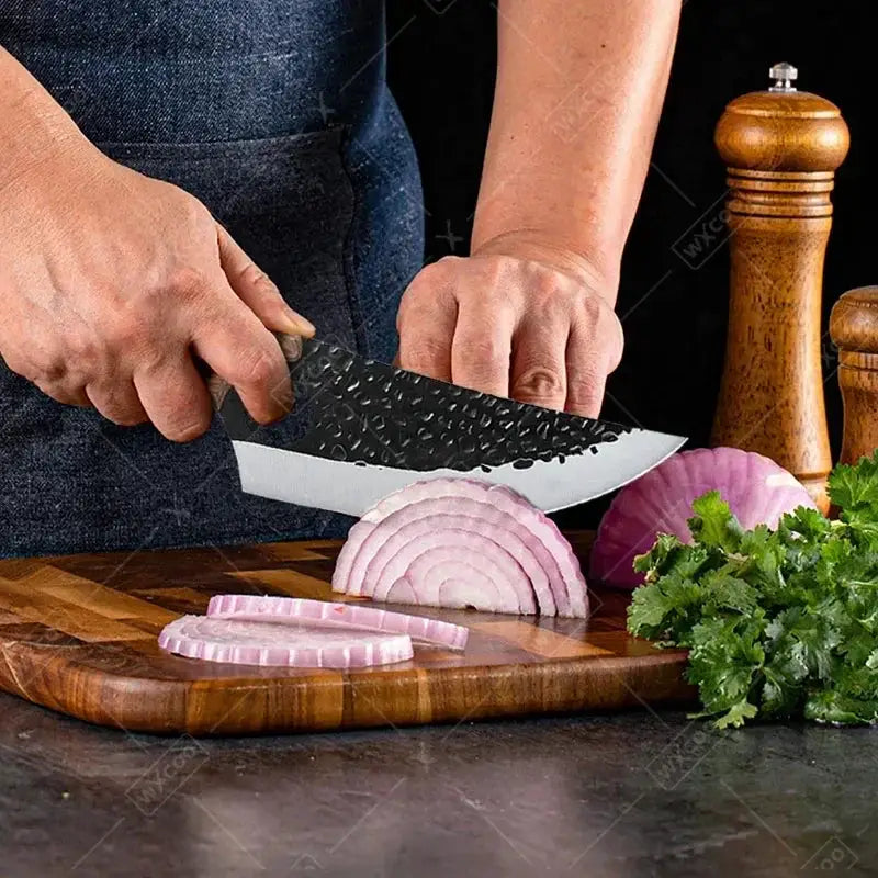 Wxcoo Hand Forged High Carbon Boning Cleaver Knife Set