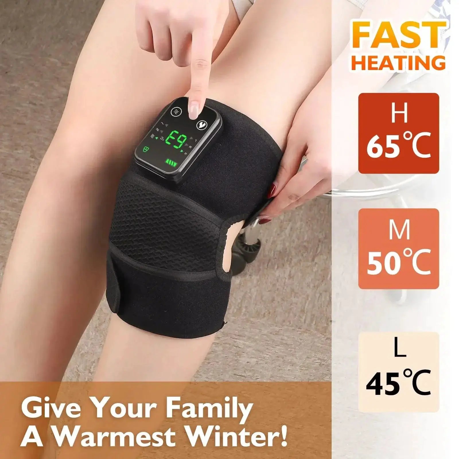 Rechargeable Heating Shoulder Massager With Vibration Belt