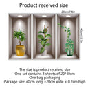Wall Art Stickers Simulate 3D Potted Green Plants Decor
