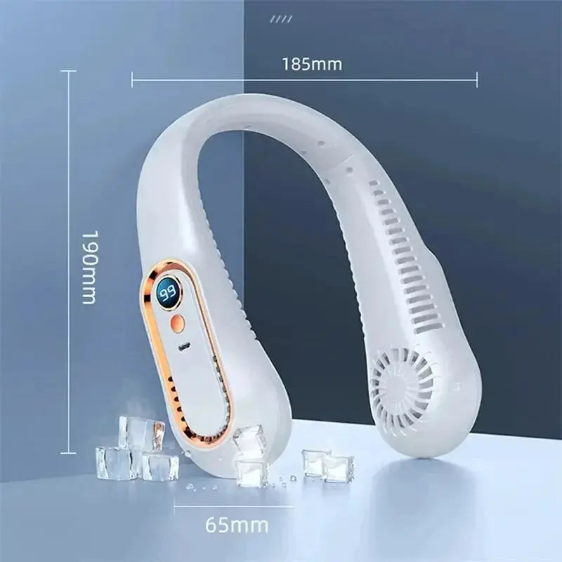 Neck Bladeless Fan Mini Portable Ultra Long Life Quiet - OurLum.com