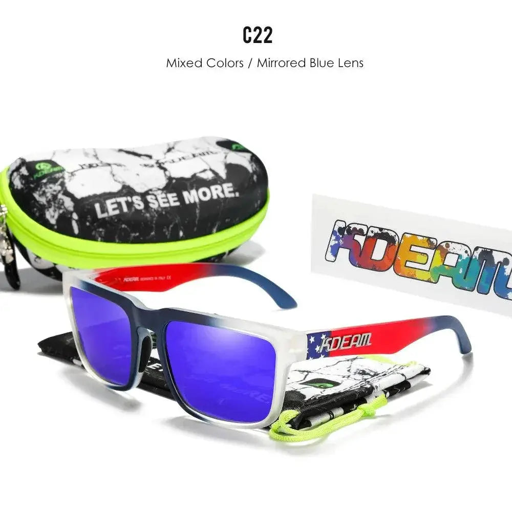 KDEAM Unisex Polarized Sunglasses Square Design 55mm