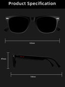 Smart Glasses Bluetooth Sunglasses With Wireless Headphones For Music