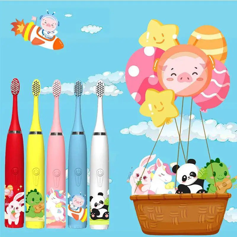 Colorful Cartoon Sonic Kids Electric Toothbrush Waterproof