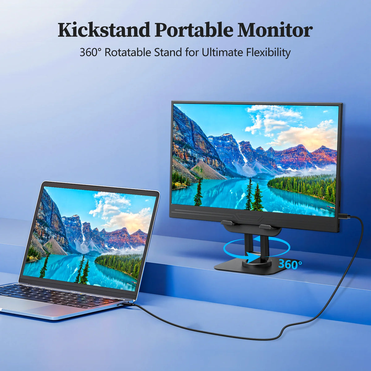 VEOUT Small Portable Monitor for Laptop, IPS USB HDMI Travel — product view 6