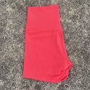 Plus Size High Waist Yoga Shorts - Stretchy