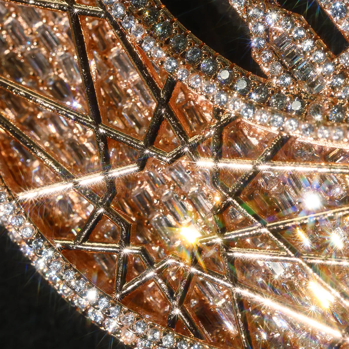 Iced Crescent Mosque Star Pendant