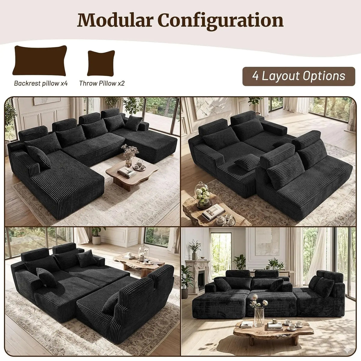 High Back Upholstered Couch