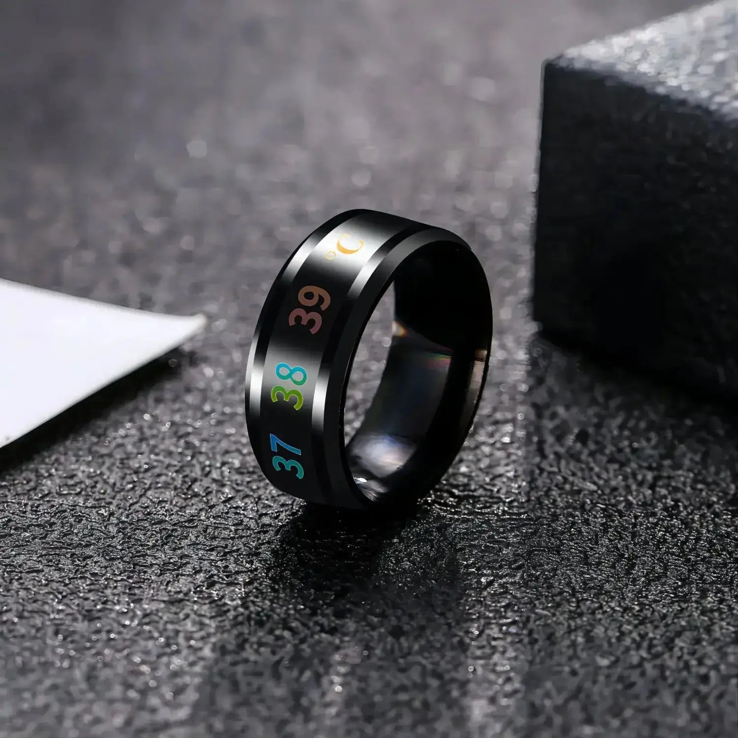 Temperature Ring Titanium Steel Mood Ring Jewelry Unisex