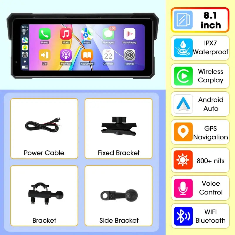 Motorcycle Display - Waterproof Carplay Navigation -  product image