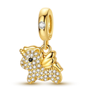 Golden Charm Beads Sterling Silver