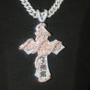 Thorn Cross Pendant Two-tone Rose