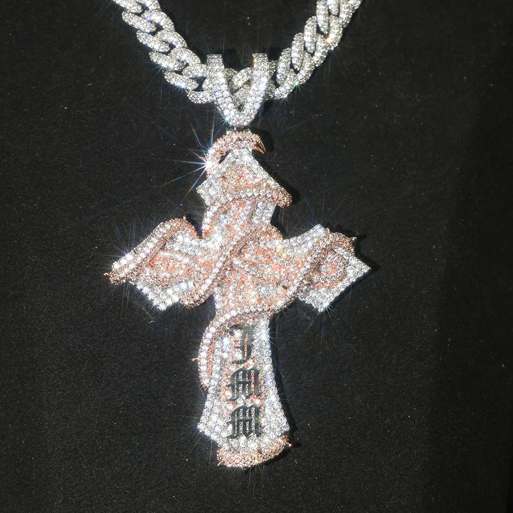 Thorn Cross Pendant Two-tone Rose