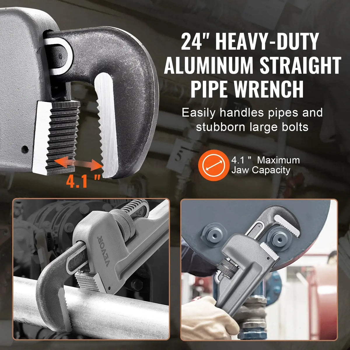 Adjustable Aluminum Pipe Wrench — product view 5