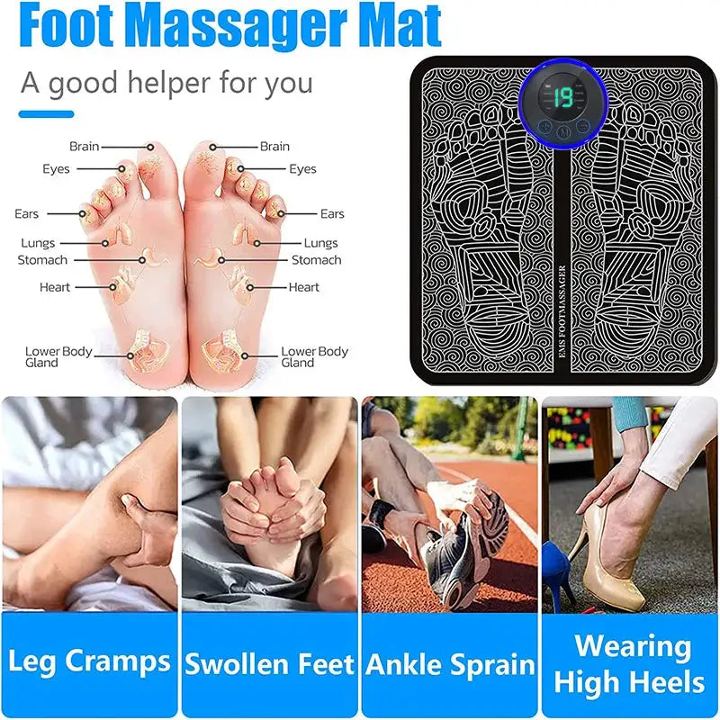 Electric Electronic Massage Pen Foot Massager Portable Neck Body Massage Trainer Massage Pen Muscle Massager Relieve Fatigue