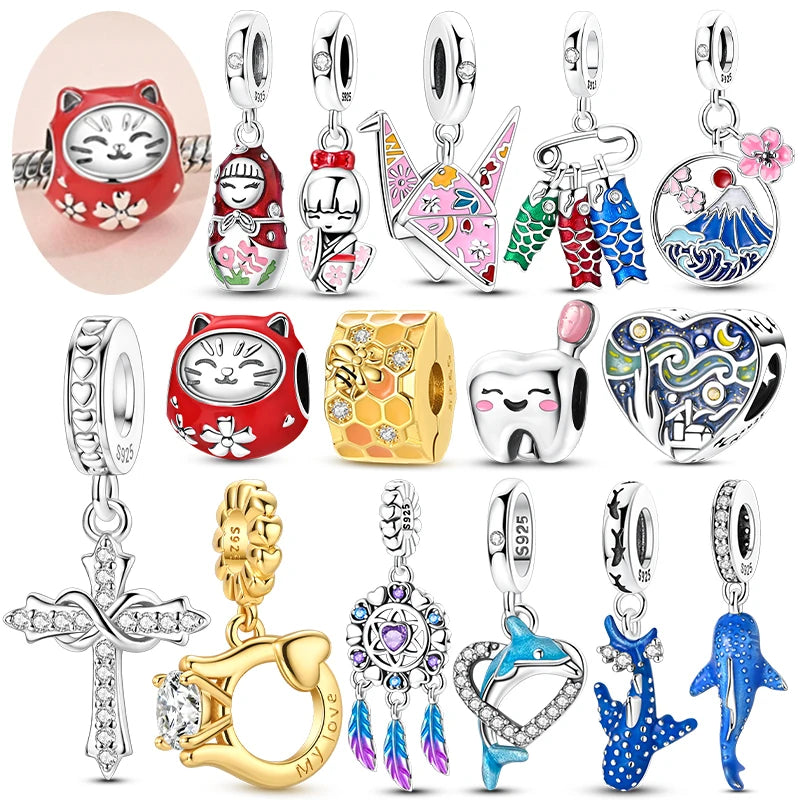 Sterling Silver Charm Beads Luminous