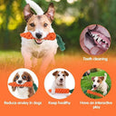 Cotton Rope Carrot Shape Dog Chew Toy For Teeth Cleaning