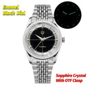 Watchdives WD1954 Men Watches Tiger Eye Stone Dial VH31 Sweep Quartz Watch Ar Sapphire Lumes BGW9 100M Waterproof Luxury Relojes
