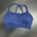 Seamless Backless Sports Bra for Women Medium Support Crop Top