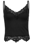 Gothic Bodycon Camis Crop Top Women Grunge Punk Backless Ribbed Lace Trim Summer