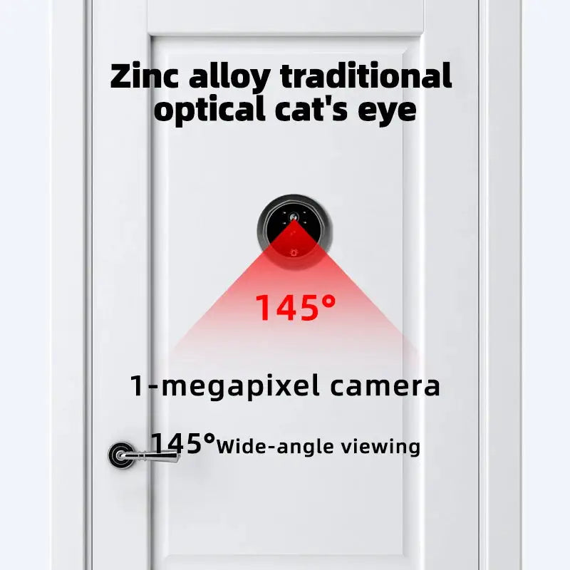 4.3 Inch HD Display Visual Peephole Video Doorbell 145 Degree Angel 1 Megapixel Camera PIR Motion Detection Night Vision Cat Eye