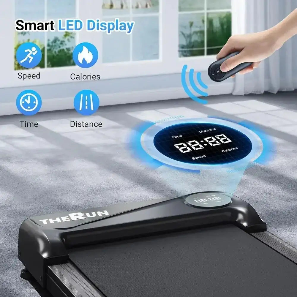 Compact Under-Desk Walking Pad, Portable Mini Treadmill for Home or Office, 2.5HP Motor, Supports Up to 265 lbs, Remote Control