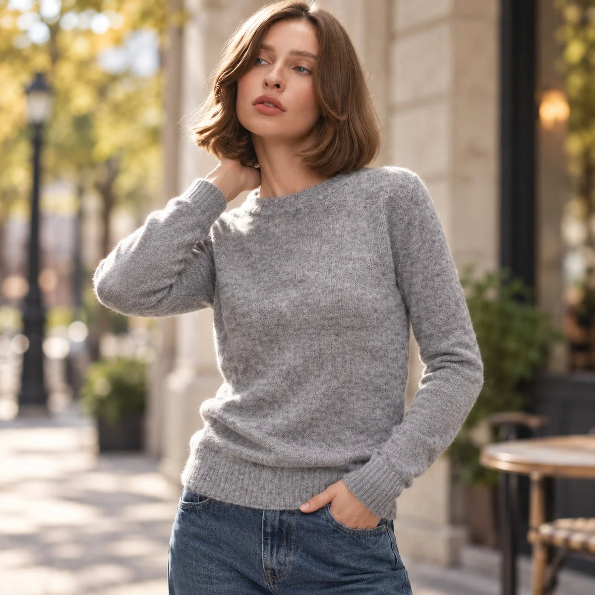 Crewneck Regular Fit Spring Sweater