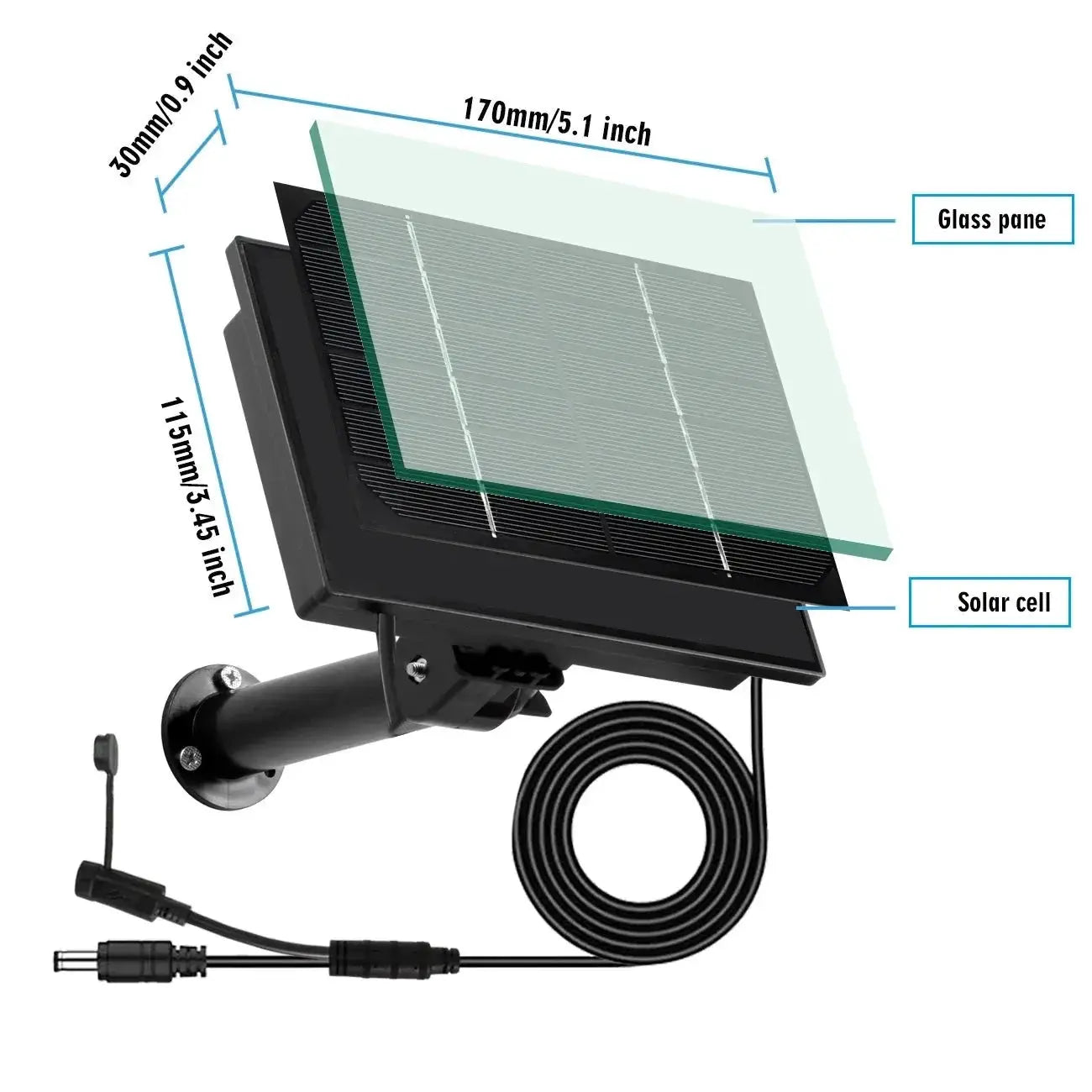 4W Waterproof Solar Panel 5V Output Micro USB Type C For 18650 Battery Charging - stepyours.com