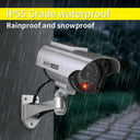 Solar Power Security Camera Deter Criminals with LED Light