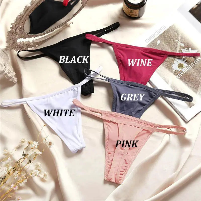 5 Piece Seductive Cotton G String Panties Set Intimates