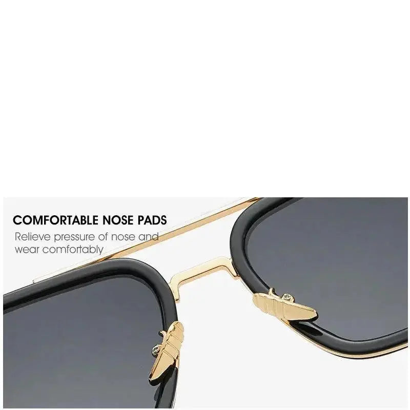 Tony Stark Inspired Unisex Square Frame Sunglasses Retro