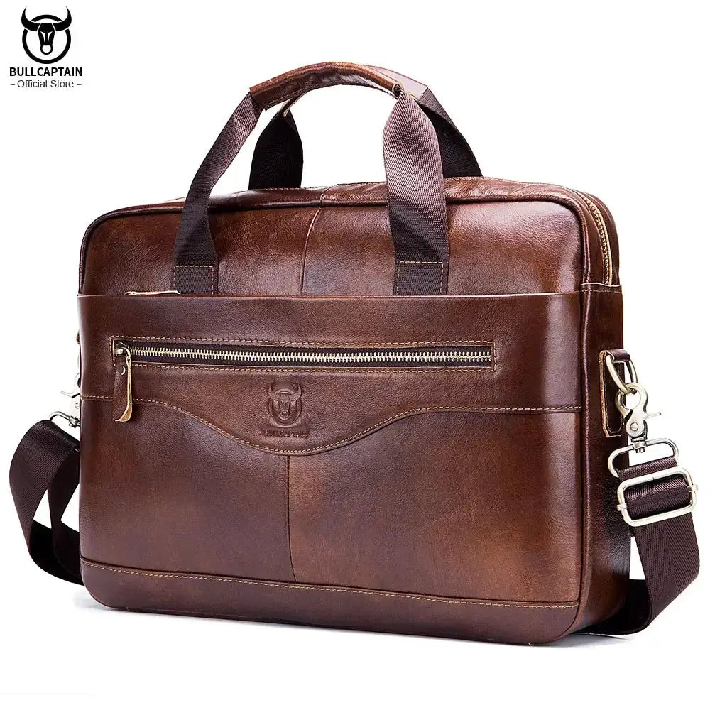 Leather Laptop Briefcase for Men Slim — product view 8