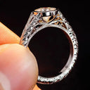 Silver Twisted Arm Engagement Ring