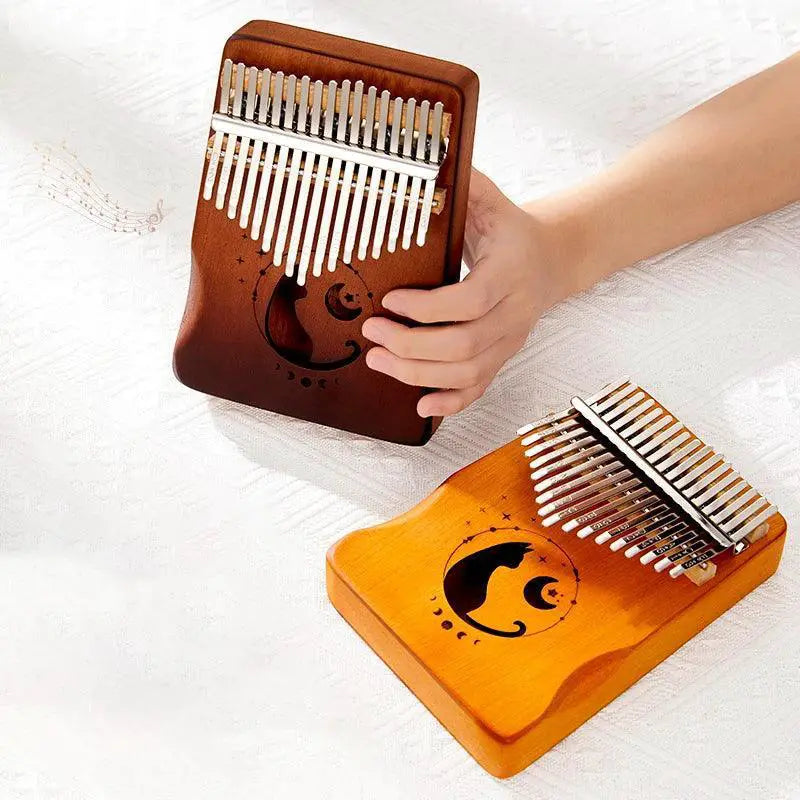 17 Keys Kalimba Gradient Color Thumb Piano Mahogany
