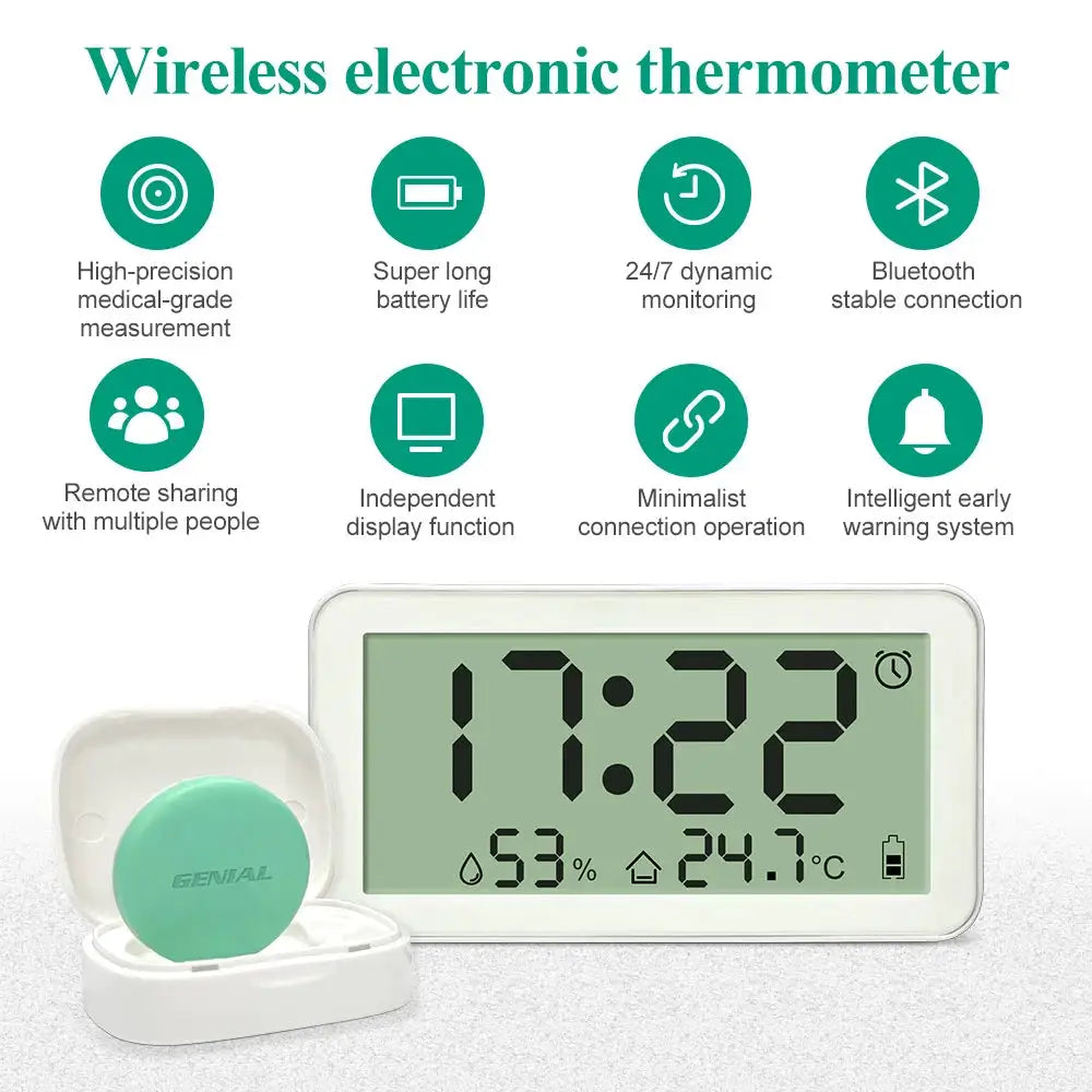 Wireless Electronic Thermometer with Large Screen Display - Dual — product view 2