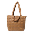 Puffer Tote Bag for Women Lightweight Down Cotton Handbag