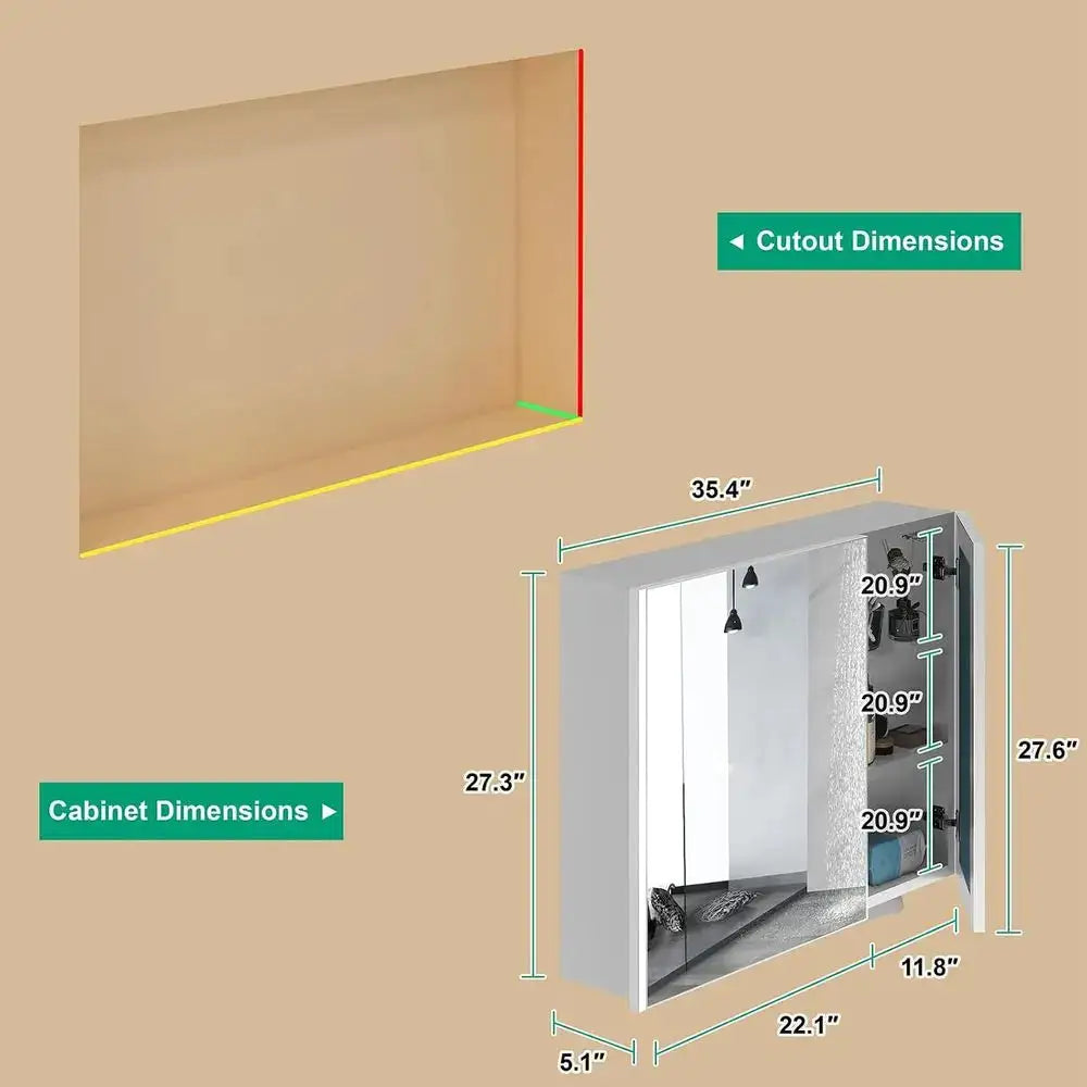 LED Bathroom Mirror Cabinet With Light — product image 2