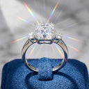 Luxury Asscher Moissanite Ring