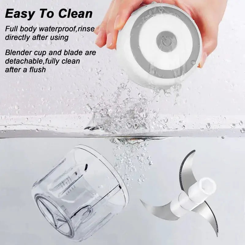 250ML Electric Garlic Grinder Wireless Portable Baby Food Processor - product image 4