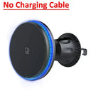 Magnetic Car Wireless Charger With RGB LED Lights For iPhone Holder Mount