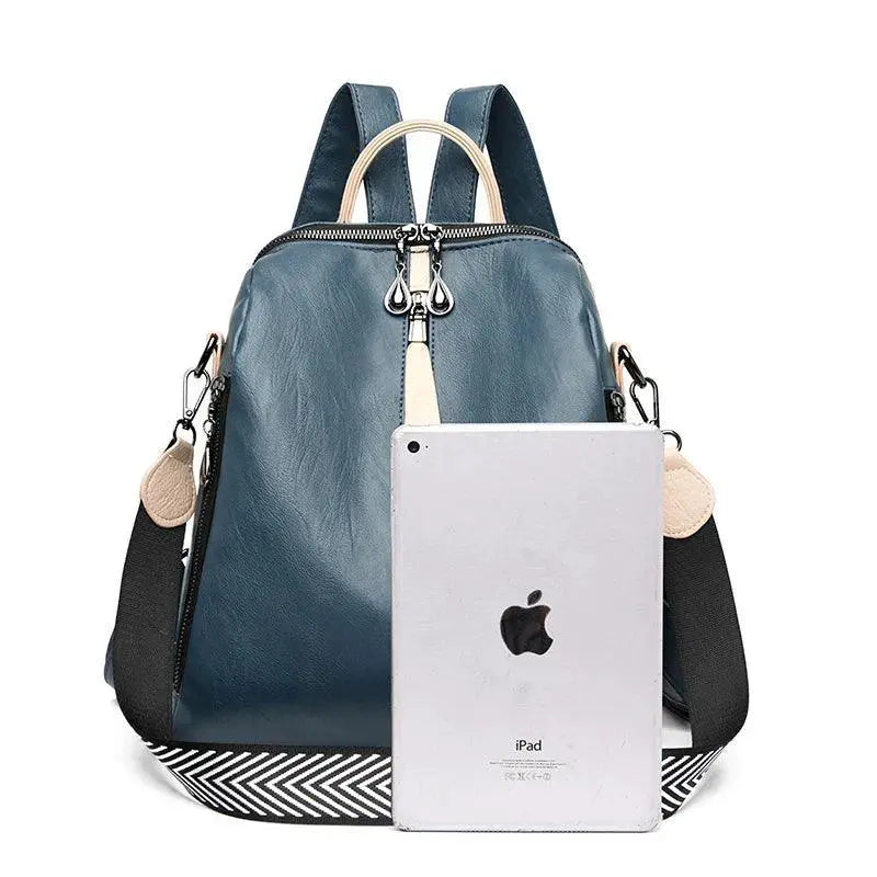 Women Soft Leather Backpack Fashion Rucksack Large Capacity