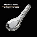 Flat-Bottom Stainless Steel Spoon, Horse-Head, for Ice Cream