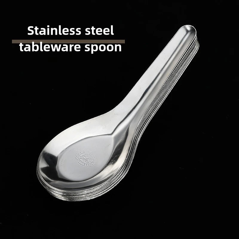 Flat-Bottom Stainless Steel Spoon, Horse-Head, for Ice Cream, — product view 2