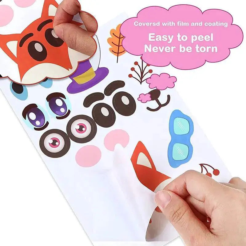 Make a Face Jigsaw Sticker Puzzle for Kids Learning Fun