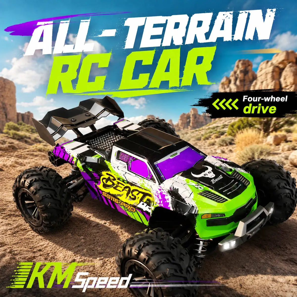 ZNLYRION RC Buggy 1:16 4 Wheel Drive Off-Road SG116MAX PRO Vehicle Optional Brushless Motor Anti-Slip Tire Remote Control Racing Truck