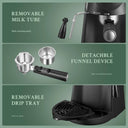 Espresso Coffee Maker, Compact Espresso Machine with Milk Frother