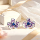 Sterling Silver Clover Moissanite Studs